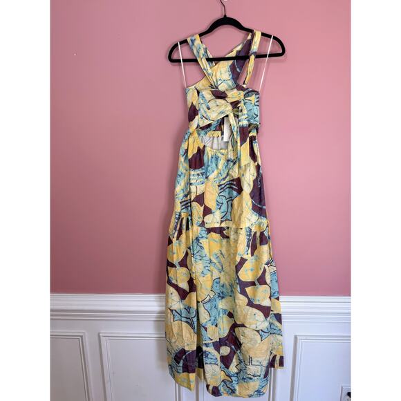 A.L.C Veronica Dress in Carob & Chardonnay Size 4 Maxi Poplin Summer Party - Picture 8 of 10